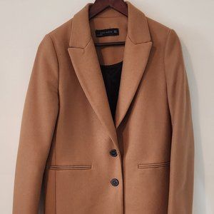 Zara Women's wool blend long jacket